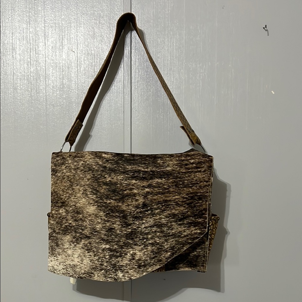 Holy Cow Couture Messenger/Diaper Bag with Leather Strap